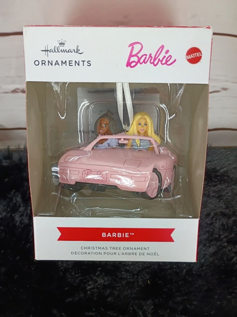Barbie Pink Convertible Ornament By Hallmark With Two Dolls Christmas Decoration